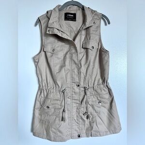 Ci Sono Tan Khaki Safari Utility Vest